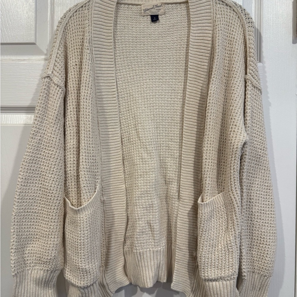 Universal Thread Cream Open-Front Cardigan